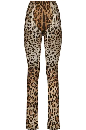 Dolce & Gabbana KIM DOLCE&GABBANA leopard-print flared trousers