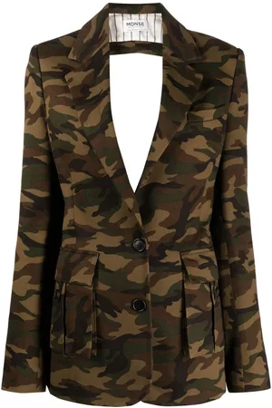 MONSE Mulher Blazer estampado - Camouflage-print cut-out blazer