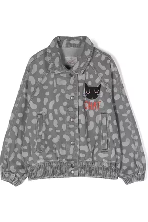 Jelly Mallow Leopard-print denim jacket