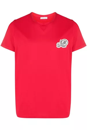 Moncler Homem T-shirts & Manga Curta - Logo-patch cotton T-shirt