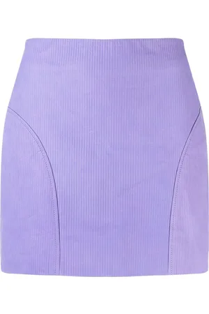 REMAIN Corduroy leather mini skirt