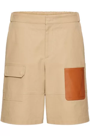 VALENTINO Homem Bermudas - Leather-pocket Bermuda shorts