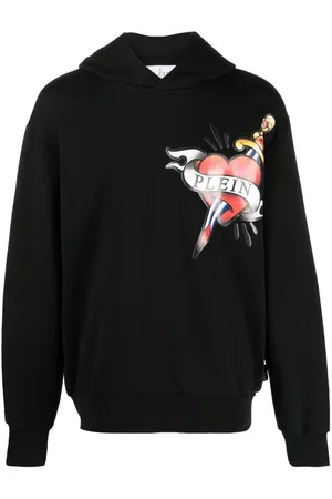 Philipp Plein Heart & dagger-print hoodie