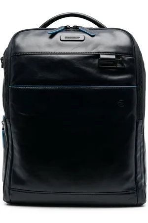 Piquadro Logo-plaque leather backpack