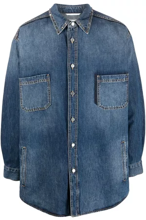 VALENTINO Homem Camisas de Ganga - Rockstud-embellished denim shirt
