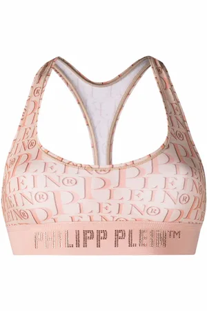Philipp Plein Logo-print studded bra