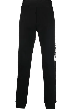 Roberto Cavalli Logo-print cotton track pants