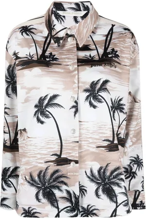 Palm Angels Tropical-print long-sleeve shirt