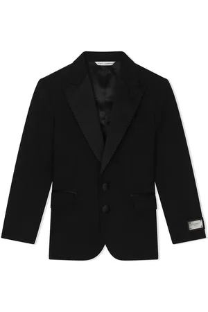 Dolce & Gabbana Logo-tag single-breasted tuxedo blazer