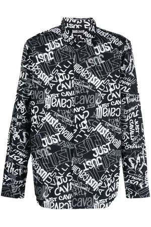 Roberto Cavalli Logo-print cotton shirt