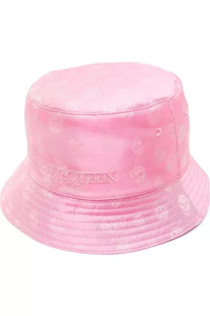 Alexander McQueen Mulher Chapéus - Embroidered-logo bucket hat