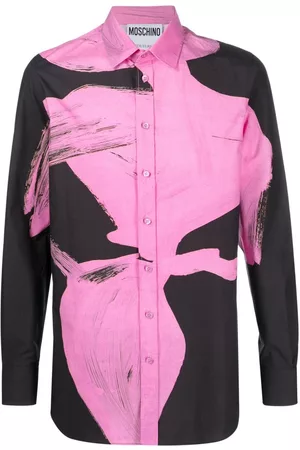 Moschino Homem Camisa Formal - Graphic-print button-up shirt