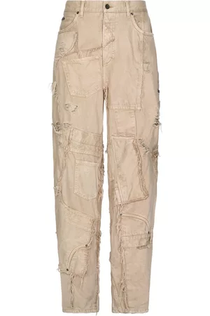 Dolce & Gabbana Patchwork-design tapered jeans