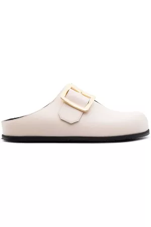 Bally Mulher Pantufas - Buckle-strap leather slippers