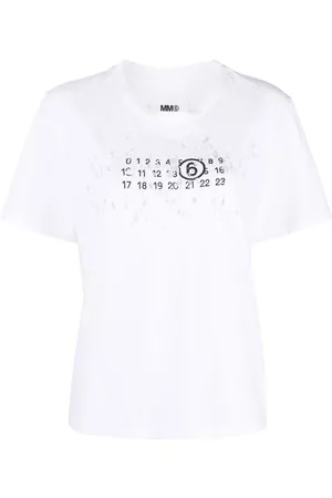 Maison Margiela Mulher T-shirts - Graphic-print cotton T-shirt