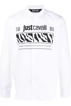 Roberto Cavalli Homem Camisas de Manga comprida - Logo-print long-sleeve shirt