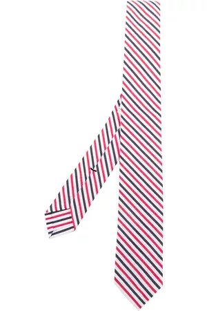 Thom Browne Homem Laços de Colarinho - Seersucker stripe tie