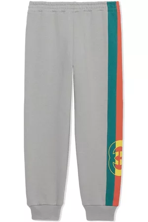 Gucci Menina Calças - Logo-print felted cotton track pants