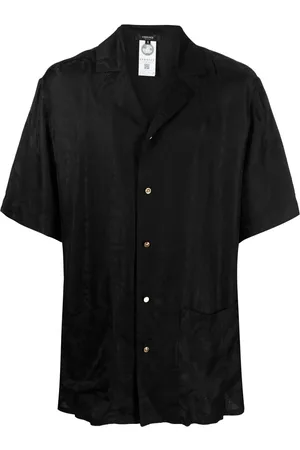 VERSACE Brocade-effect short-sleeve shirt