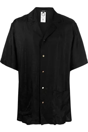 VERSACE Homem Camisas de Manga curta - Brocade-effect short-sleeve shirt