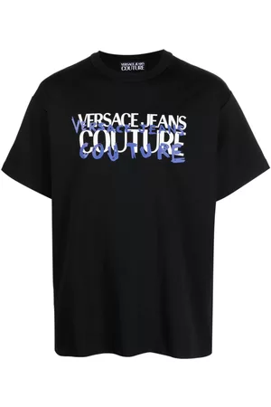 VERSACE Homem T-shirts & Manga Curta - Logo-print cotton T-shirt