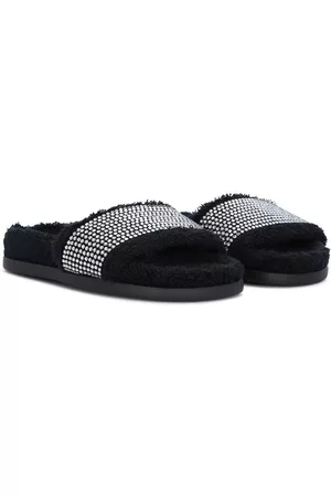 Dolce & Gabbana Crystal-embellished open-toe slippers