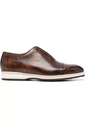 Bontoni Homem Oxford & Moccassins - Polished-finish lace-up brogue shoes