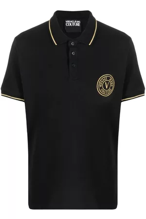 VERSACE Homem Camisa Formal - Logo-patch polo shirt