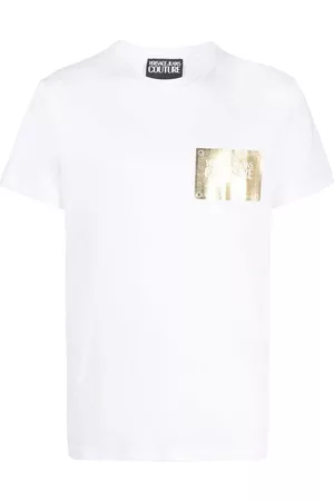 VERSACE Homem T-shirts & Manga Curta - Logo-print cotton T-shirt
