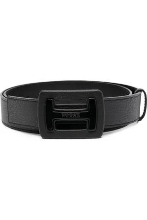 Hogan Logo-engraved leather belt