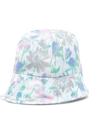 HUCKLEBONES LONDON Menina Chapéus - Floral-print bow-detail sun hat
