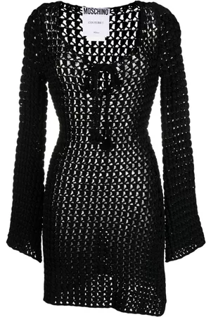 Moschino Lace-up crochet dress