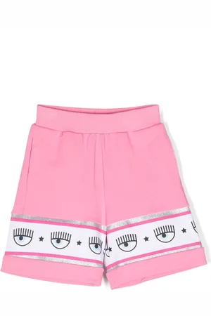 Chiara Ferragni Logo-tape track shorts