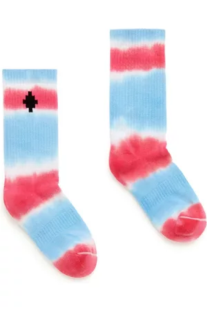 MARCELO BURLON Tie-dye ribbed socks