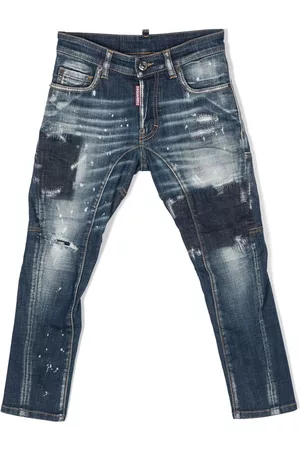 Dsquared2 Distressed-finish slim-cut jeans