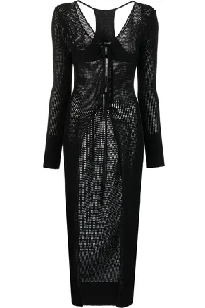 andre damo Semi-sheer racerback knitted cardigan