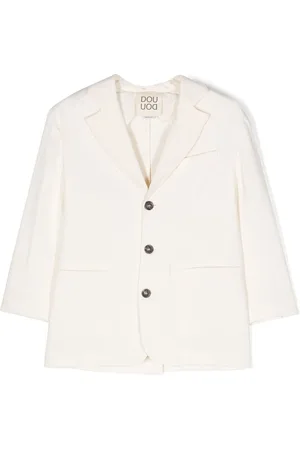 DOUUOD KIDS Single-breasted cotton blazer