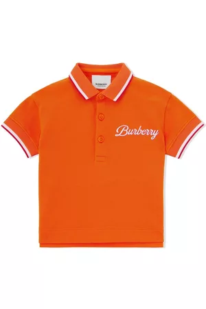 Burberry Logo script-print cotton piqué polo shirt