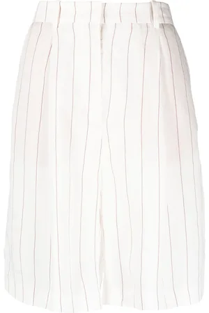 Fabiana Filippi Pinstripe linen-blend shorts