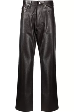 MISBHV Tapered-leg faux-leather trousers