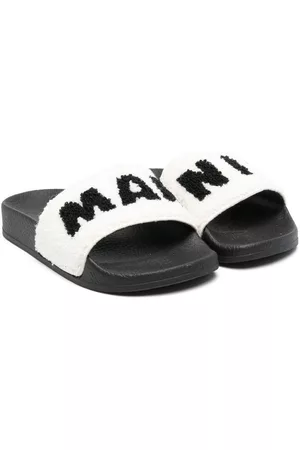 Marni Embroidered-logo slippers