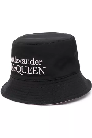 Alexander McQueen Homem Chapéus - Embroidered-logo bucket logo