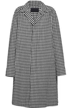Prada Gingham-check cotton coat