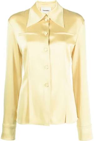 Nanushka Oversize-collar long-sleeve shirt