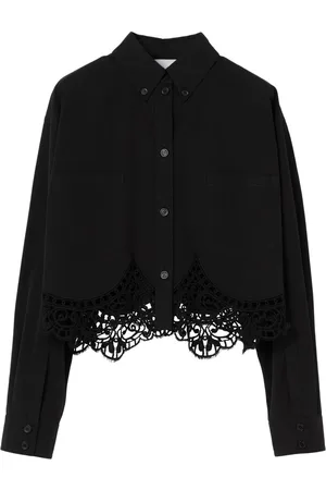 Burberry Macram?? cotton cropped shirt