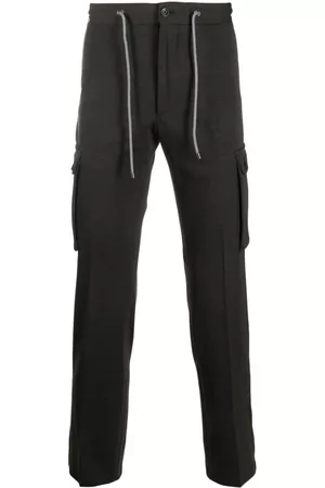 corneliani Drawstring-fastening straight-leg trousers