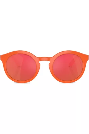 Dolce & Gabbana Menino Óculos de Sol - Logo-print round-frame sunglasses