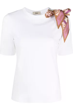 HERNO Mulher T-shirts - Scarf-detail T-shirt