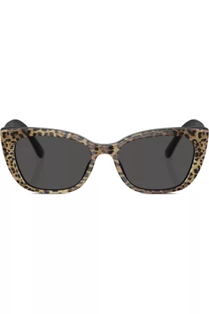 Dolce & Gabbana Menino Óculos de Sol - Cheetah-print cat-eye frame sunglasses