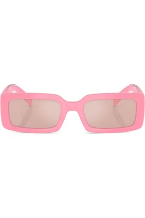 Dolce & Gabbana Logo-print rectangle-frame sunglasses